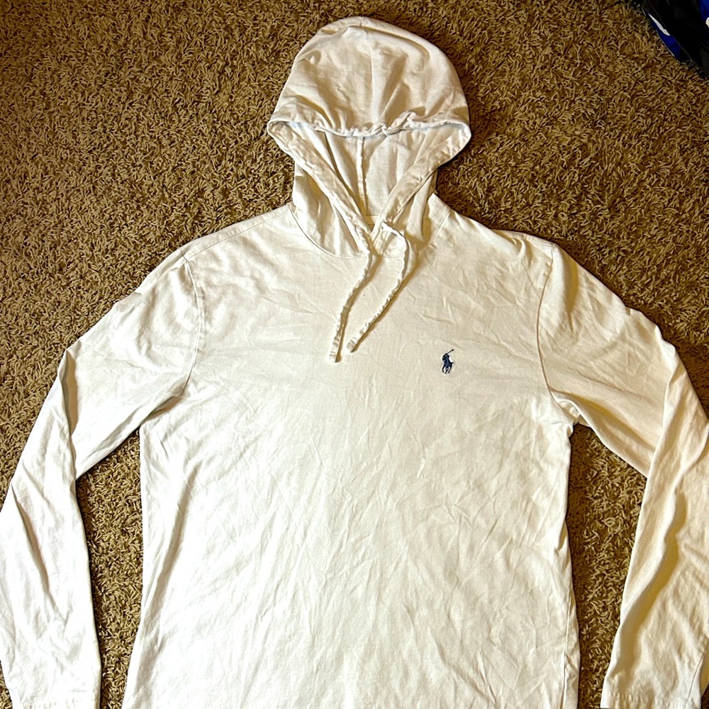 Men Medium Polo Long sleeve hoodie T-shirt